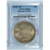 Image 1 : 1878 7TF REVERSE OF 78 MORGAN SILVER DOLLAR, PCGS MS-65  NICE COLOR!