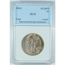 1935-D WALKING LIBERTY HALF DOLLAR NNC MS-65