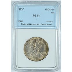 1935-D WALKING LIBERTY HALF DOLLAR NNC MS-65