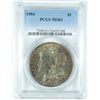 Image 1 : 1904 MORGAN SILVER DOLLAR PCGS MS63, RAINBOW TONED BOTH SIDES