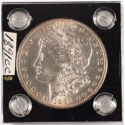 1891-CC MORGAN SILVER DOLLAR MS-63 WHITE