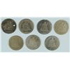 Image 1 : LOT OF ( 7 )  LOWER GRADE SEATED QUARTERS