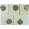 Image 2 : DEALER LOT OF ( 5 ) SEATED DIMES, ALL GRADE FINE