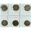 LOT OF ( 6 ) BETTER DATE INDIAN HEAD CENTS: 1859, 1861, 1862, 1863, 1864, 1865