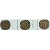 DEALER LOT OF ( 3 ) 1864 INDIAN HEAD CENTS, GOOD TO FINE