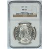 Image 1 : 1891 MORGAN SILVER DOLLAR NGC MS-64