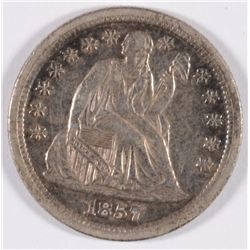 1857-O SEATED DIME AU