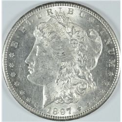 1897-S MORGAN SILVER DOLLAR, MS-61