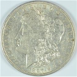 1897-O MORGAN SILVER DOLLAR, AU