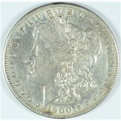 1900-S MORGAN SILVER DOLLAR, XF+