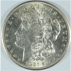 1921-S MORGAN SILVER DOLLAR, MS-64