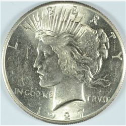 1927 PEACE SILVER DOLLAR, MS-63