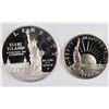 Image 1 : 1986 STATUE OF LIBERTY PROOF SILVER DOLLAR AND CLAD HALF DOLLAR, COINS ONLY