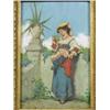 Image 1 : A. Cecchi/Geccti ITALIAN LADY IN NATIONAL COSTUME READING A LETTER oil on panel, signed and...