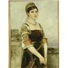 Image 1 : Eduard Niezky A YOUNG LADY ON A BALCONY signed E. Niezky Mchn., oil on panel, 36 x 25cm ...