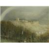 Image 1 : 19th Century English School A RAINBOW OVER A TOWN WITH COWS IN THE FOREGROUND watercolour,...