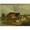 Image 2 : Circle of Thomas Sidney Cooper CATTLE AND SHEEP IN A LANDSCAPE a matched pair, bears signat...