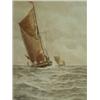 Image 1 : Follower of W. H. Pearson THAMES BARGES a pair, signed, inscribed, 33 x 25cm Est. 200/30...