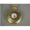 Image 1 : A George V 9ct gold half Hunter pocket watch, by J. W. Benson, hallmarked Birmingham 1928 E...