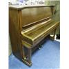 Image 1 : A Squire Longson oak cased upright overstrung piano, numbered 1571, 149cm Est. 200/300...