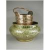 Image 1 : An Arts and Crafts copper coal basket, 26cm, together with a large 19th century brass jardiniF...