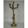Image 1 : A 19th century bronze candelabrum with a figural column, 51cm high Est. 150/250...