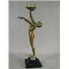 Image 1 : An Art Deco painted spelter figural table lamp in the form of a female nude, 50cm Est. 150/...