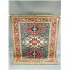 Image 1 : A modern green ground handmade woollen Chechen rug, 2.07 x 1.74m Est. 250/300...