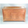 Image 1 : A Victorian mahogany sideboard, with two frieze drawers over three cupboard doors, on bun feet...