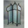 Image 1 : An Art Nouveau carved and upholstered three fold dressing screen, 154cm Est. 150/200...