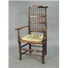 Image 1 : A 19th century oak and elm Lancashire spindle back armchair Est. 200/400...
