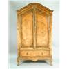 Image 1 : A reproduction Queen Anne style walnut dome topped wardrobe, 112.5 x 190cm Est. 100/200...