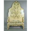 Image 1 : A painted continental single bed, 124cm high Est. 100/150...
