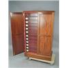 Image 1 : A Victorian mahogany specimen cabinet, with a pair of panelled doors enclosing twelve drawers...