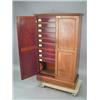 Image 1 : A Victorian mahogany specimen cabinet, with a pair of panelled doors enclosing nine drawers (o...