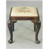 Image 1 : A George II Cuban mahogany foot stool with a drop in seat on pad foot legs, (one leg split)<br...