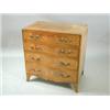 Image 1 : A George III mahogany and crossbanded chest of four drawers on bracket feet, 76cm Est. 500/...