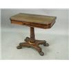 Image 1 : A mid 19th century rosewood fold over cardtable with a beaded border on claw and ball feet, 91...