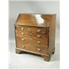 Image 1 : A Georgian mahogany bureau, with a fitted interior and a later (?) fall, over four drawers, 92...
