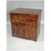 Image 1 : A 19th century mahogany commode with a blue and white printed pottery bowl, S. Hawkins Water C...