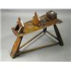 Image 1 : An unusual small 19th century beechwood and ash work bench (?), 62cm long Est. 200/400...