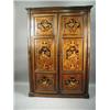 Image 1 : A 19th century Dutch (?) marquetry armoire, each door having three matching marquetry panels o...