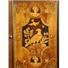 Image 2 : A 19th century Dutch (?) marquetry armoire, each door having three matching marquetry panels o...