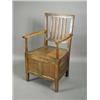 Image 1 : An oak country Sheraton commode chair with a panelled base Est. 150/250...