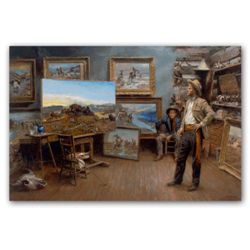 RUSSELL PAINTS A MASTERPIECE LIMITED EDITION CANVAS GICLEE PRINT #78/195 By Andy Thomas