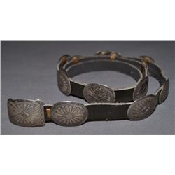 NAVAJO SILVER CONCHO BELT