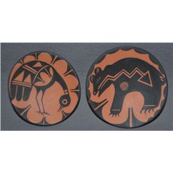 TWO SANTO DOMINGO POTTERY BOWLS