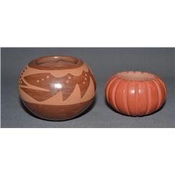 TWO SANTA CLARA POTTERY BOWLS