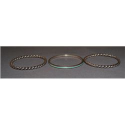 THREE NAVAJO SILVER BRACELETS