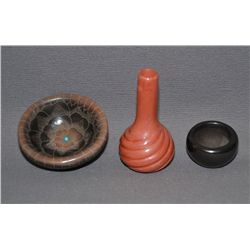 THREE SANTA CLARA POTTERY ITEMS